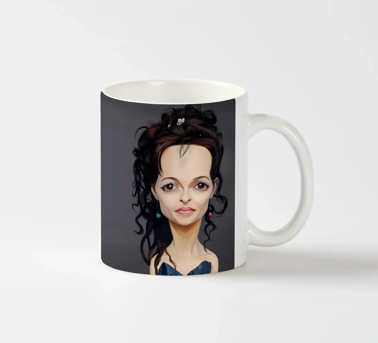 Helena Bonham Carter tazza in ceramica da Rob Art | Illustration