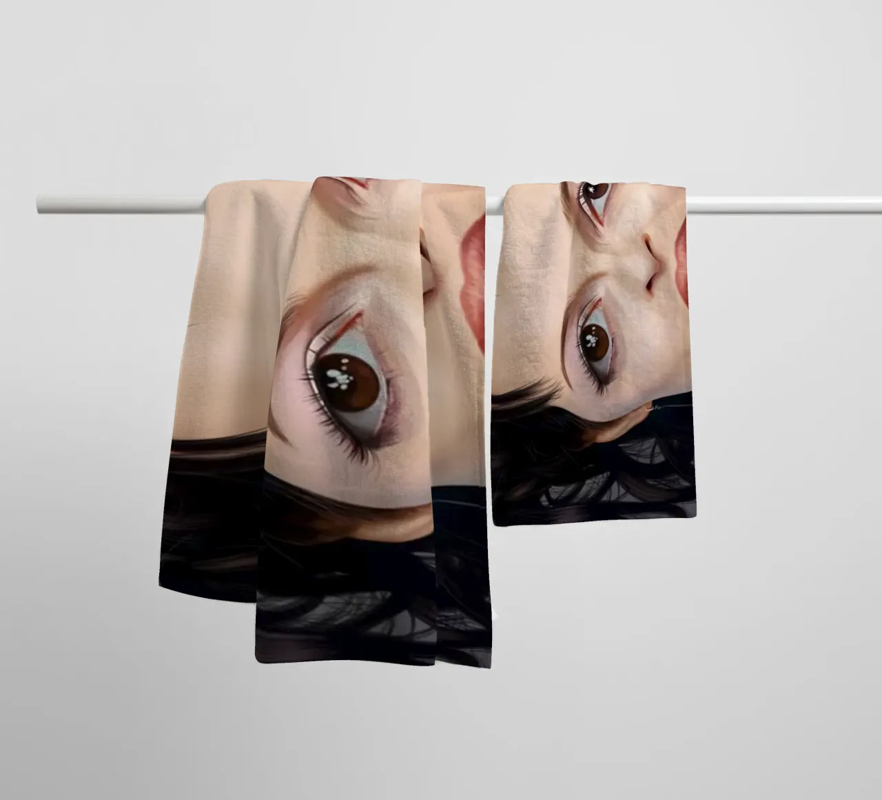 Helena Bonham Carter towel by Rob Art | Illustration