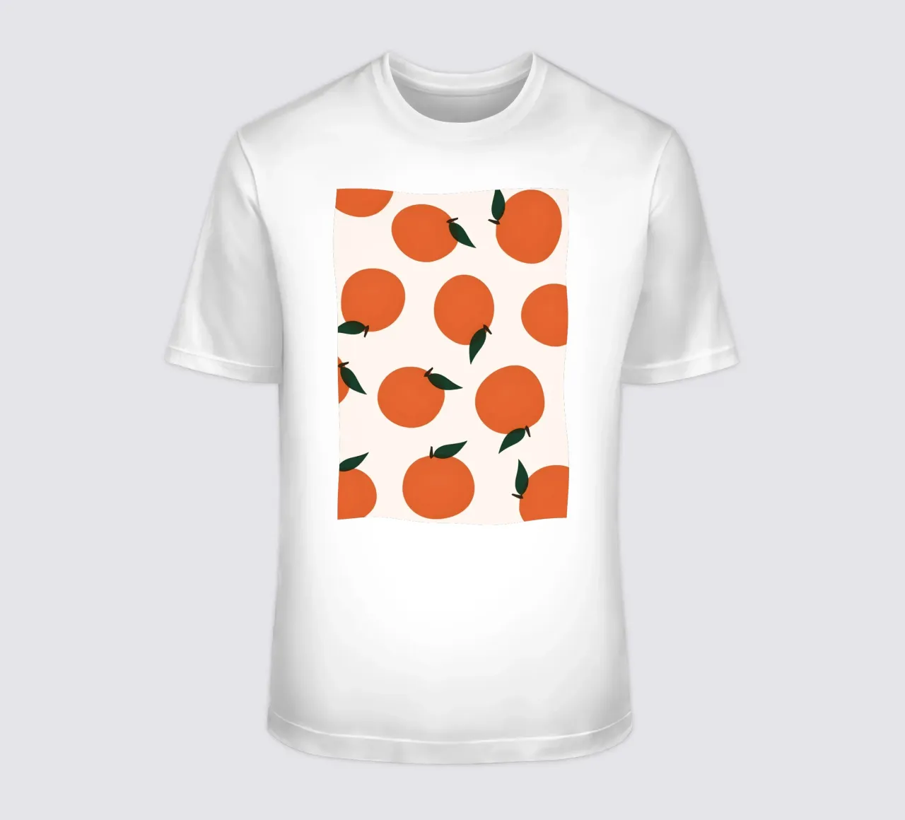 Minimalist Orange Pattern Poster - Modern Botanical Wall Art t-shirt by NorwesClub