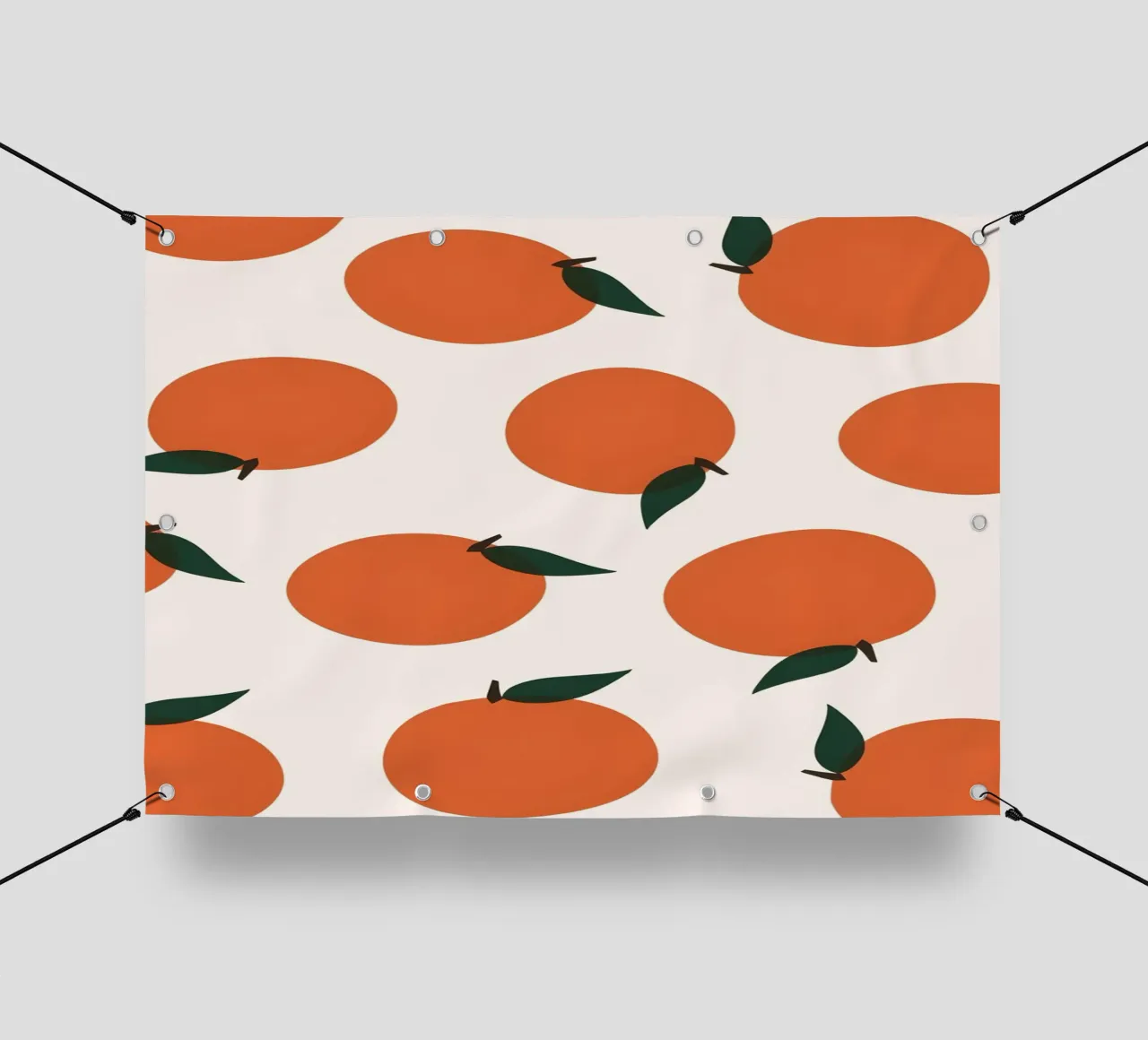 Minimalist Orange Pattern Poster - Modern Botanical Wall Art pvc cover by NorwesClub