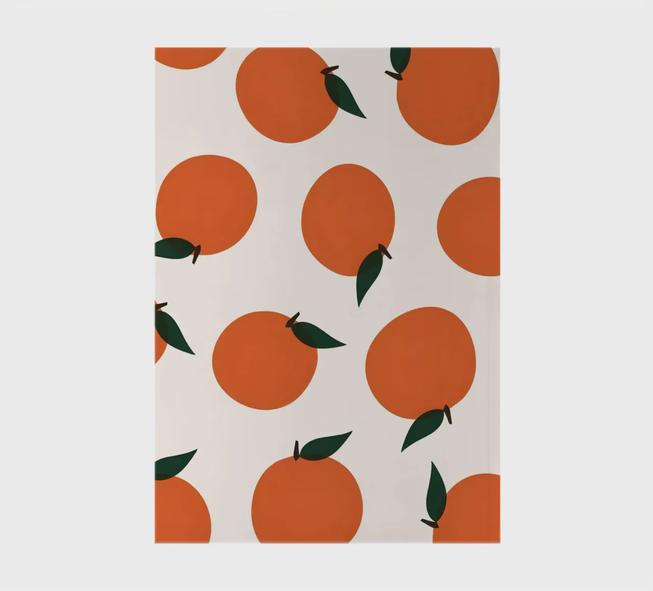 Minimalist Orange Pattern Poster - Modern Botanical Wall Art notebook by NorwesClub