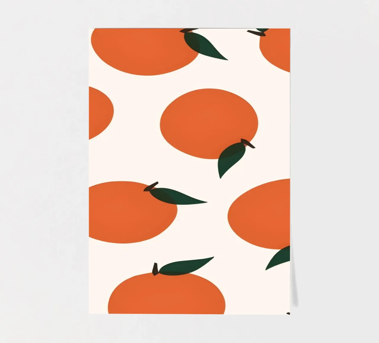 Póster minimalista con motivos naranjas - Arte botánico moderno para pared pack de pegatina de NorwesClub
