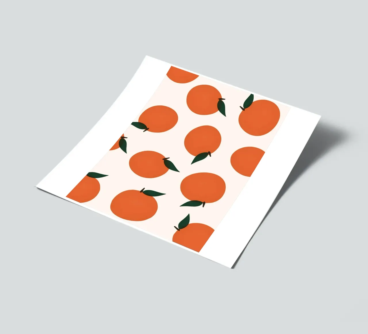 Póster minimalista con motivos naranjas - Arte botánico moderno para pared pack de pegatina de NorwesClub
