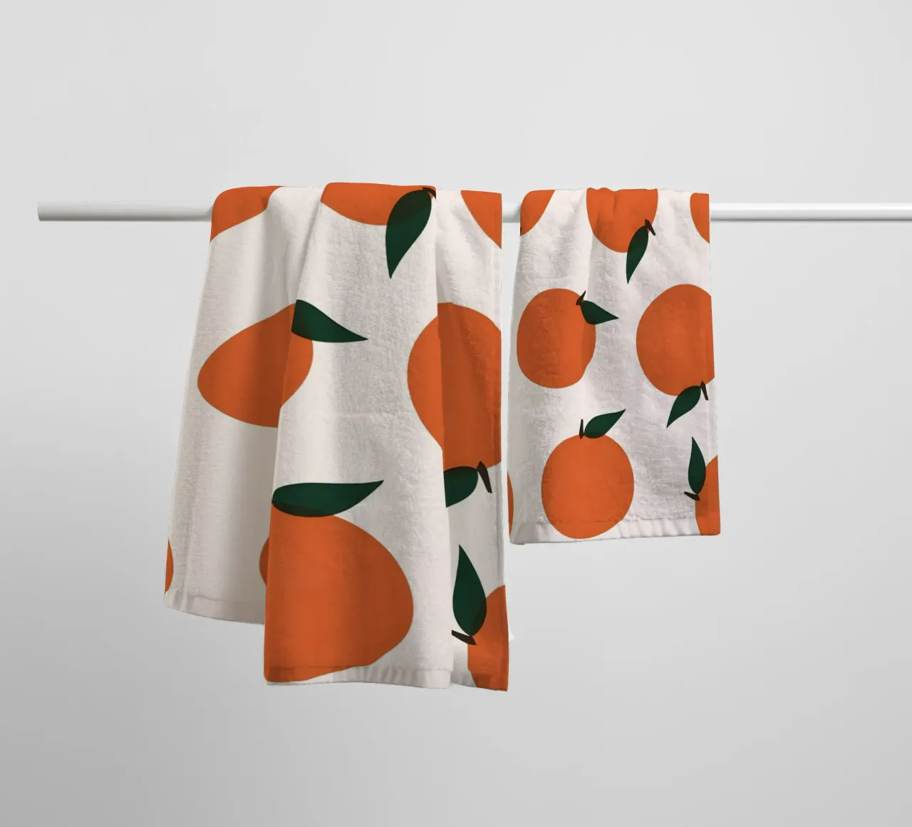 Minimalistisches Orange-Muster-Poster - Moderne botanische Wandkunst Handtuch von NorwesClub