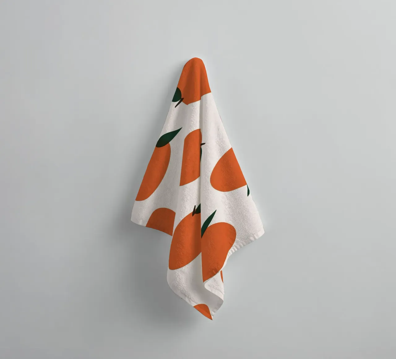Minimalistisches Orange-Muster-Poster - Moderne botanische Wandkunst Handtuch von NorwesClub