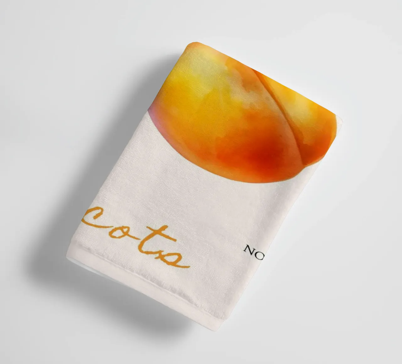 Poster del mercato della frutta di albicocca - Acquerello botanico - Kit asciugamano da bagno da NorwesClub
