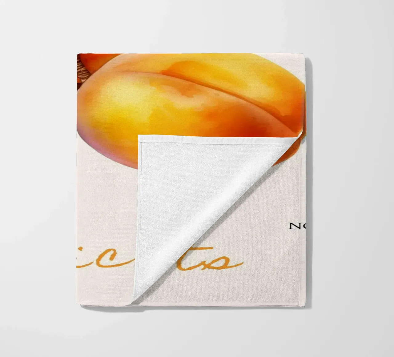 Poster del mercato della frutta di albicocca - Acquerello botanico - Kit telo mare da NorwesClub