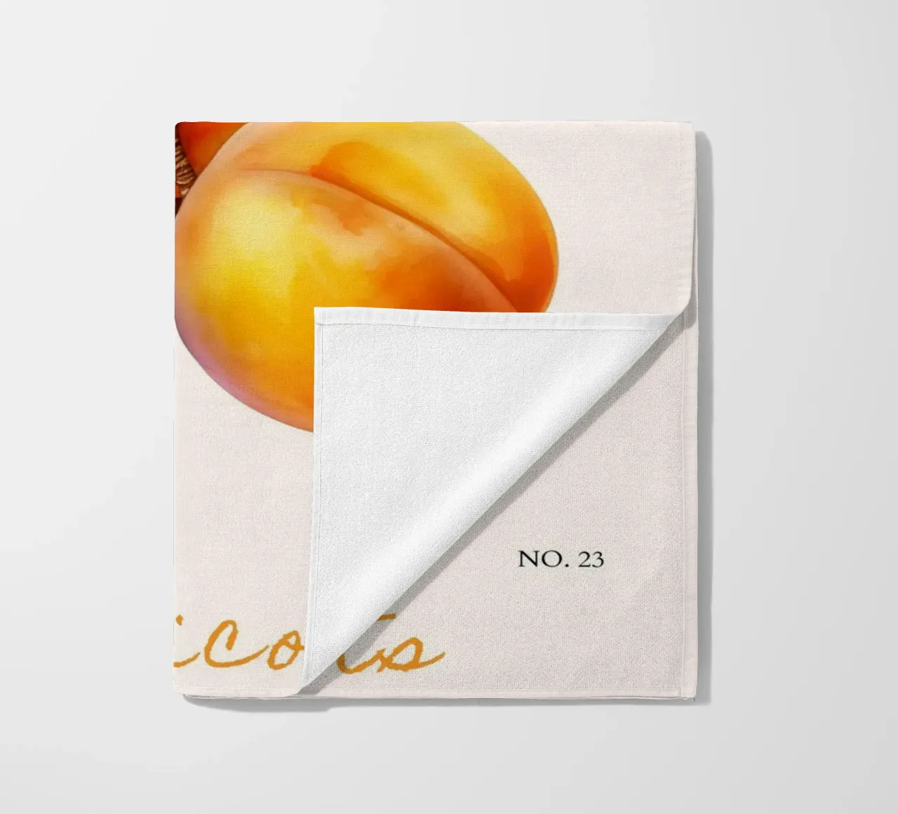 Poster del mercato della frutta di albicocca - Acquerello botanico - Kit telo mare da NorwesClub