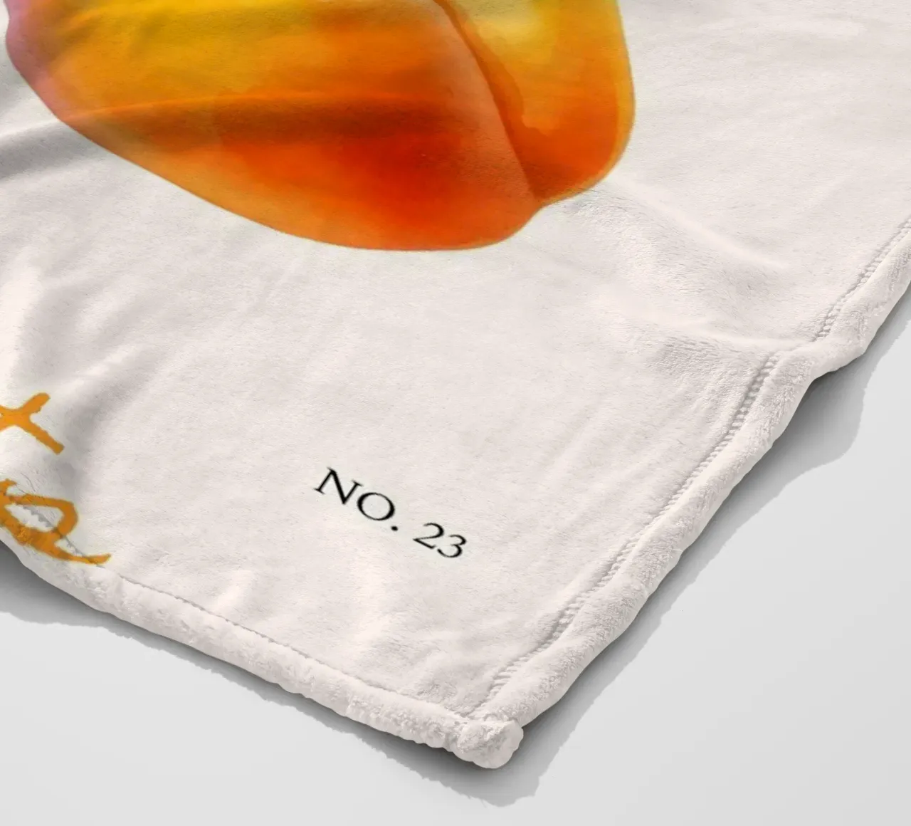 Poster del mercato della frutta di albicocca - Acquerello botanico - Kit coperta in pile da NorwesClub