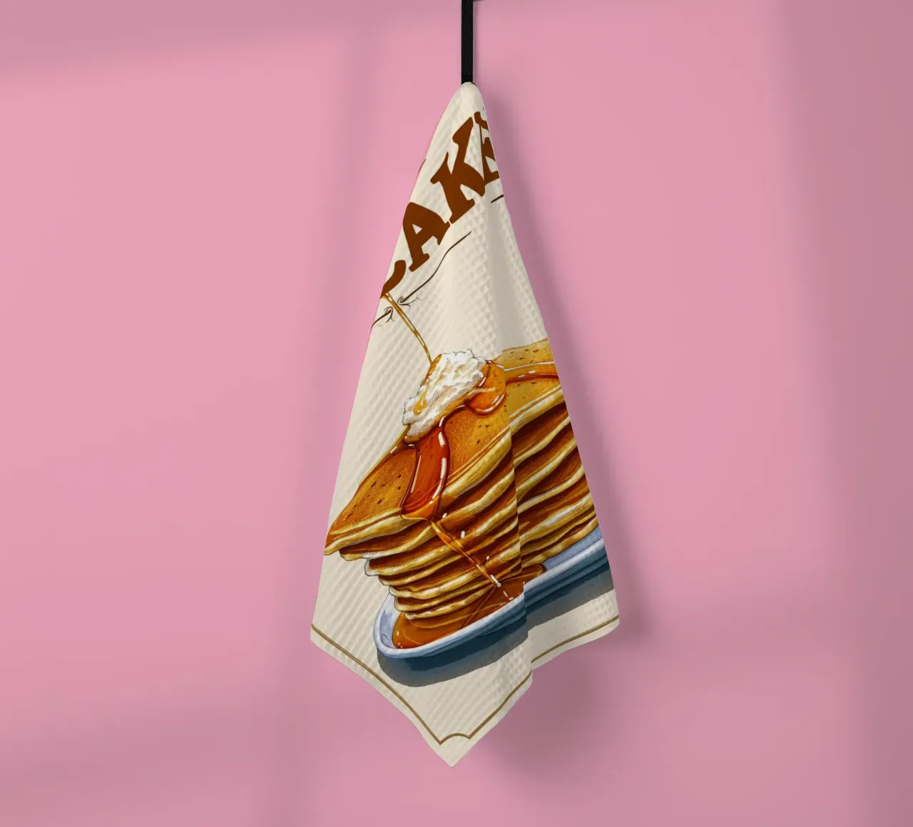 Poster de crêpes pour petit déjeuner - Vintage Diner Food Art torchon de NorwesClub