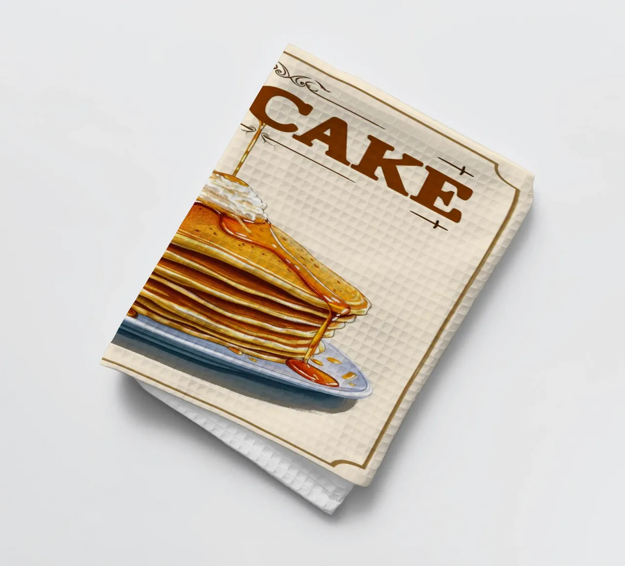 Poster de crêpes pour petit déjeuner - Vintage Diner Food Art torchon de NorwesClub
