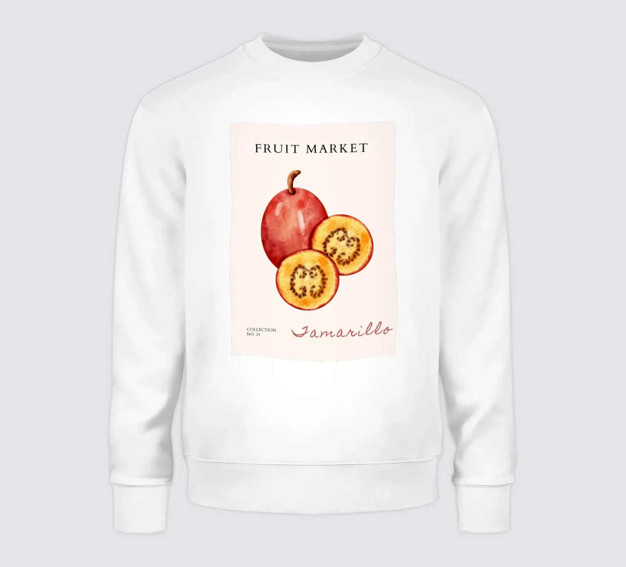 Poster del mercato della frutta di Tamarillo - Acquerello botanico - K felpa da NorwesClub