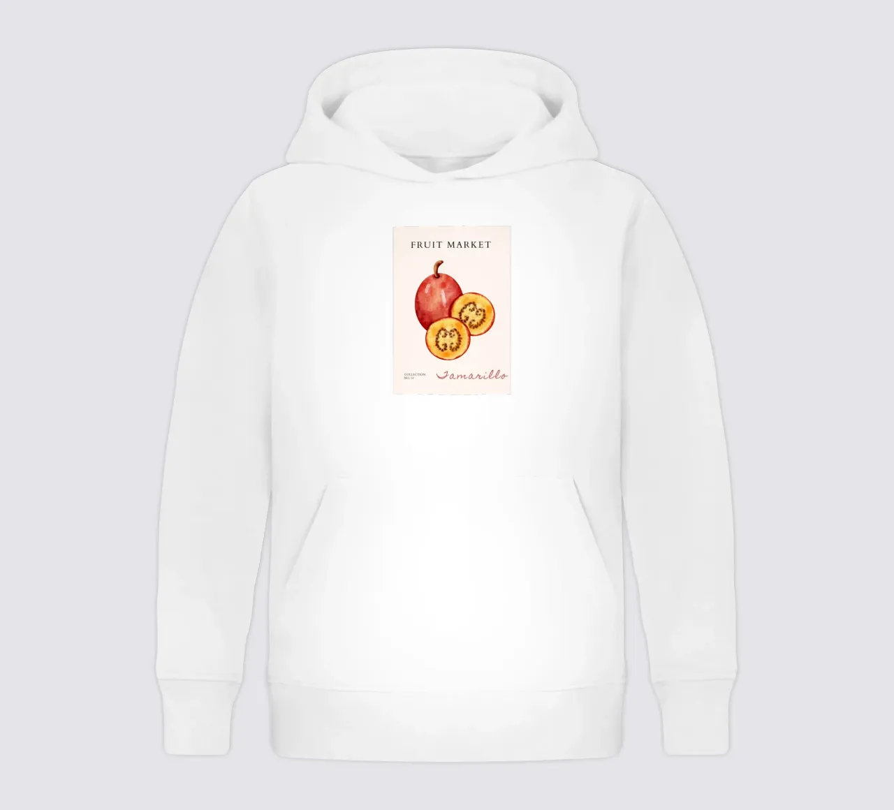 Poster del mercato della frutta di Tamarillo - Acquerello botanico - K felpa bambino con cappuccio da NorwesClub