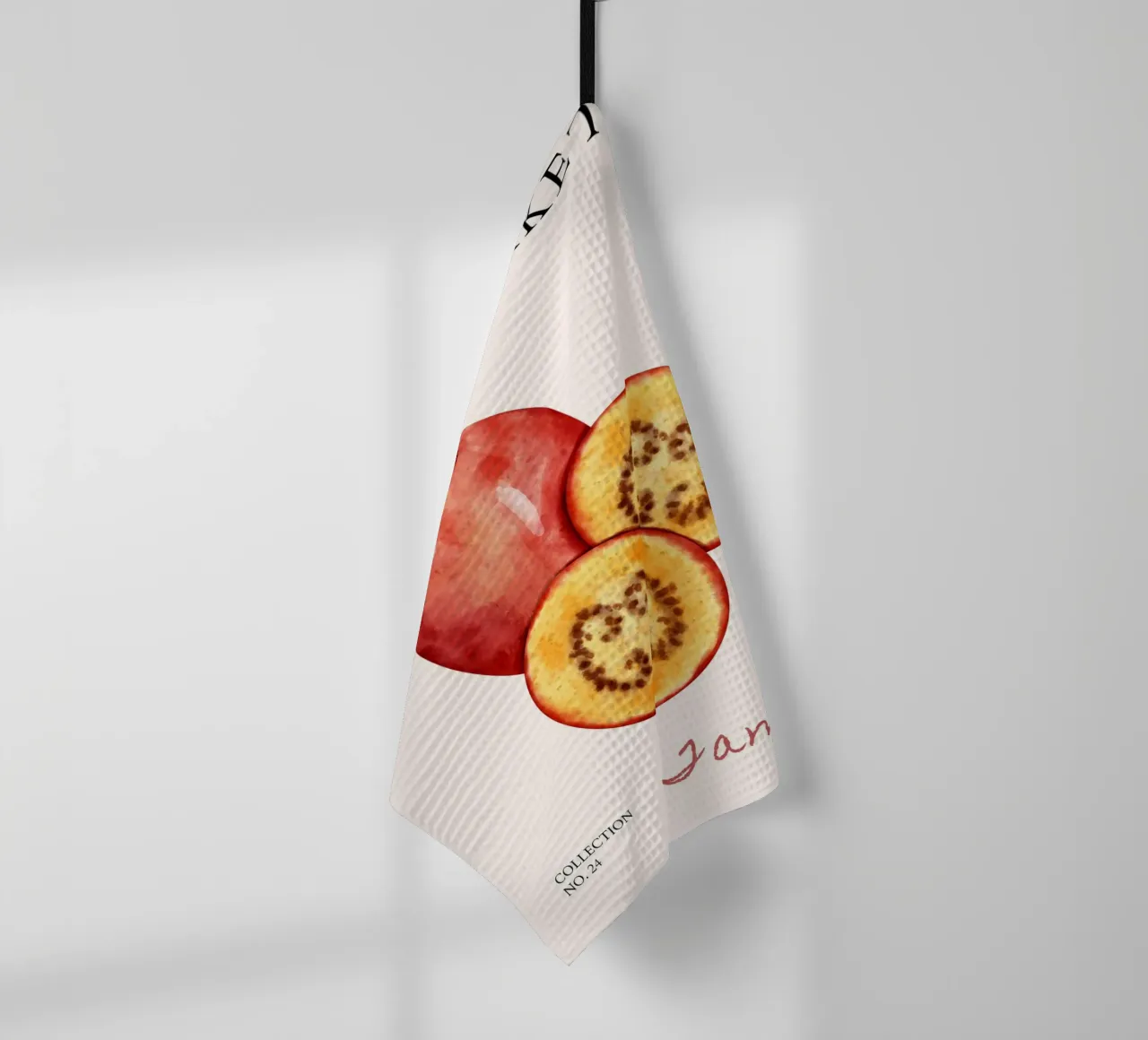 Poster del mercato della frutta di Tamarillo - Acquerello botanico - K canovaccio da cucina da NorwesClub