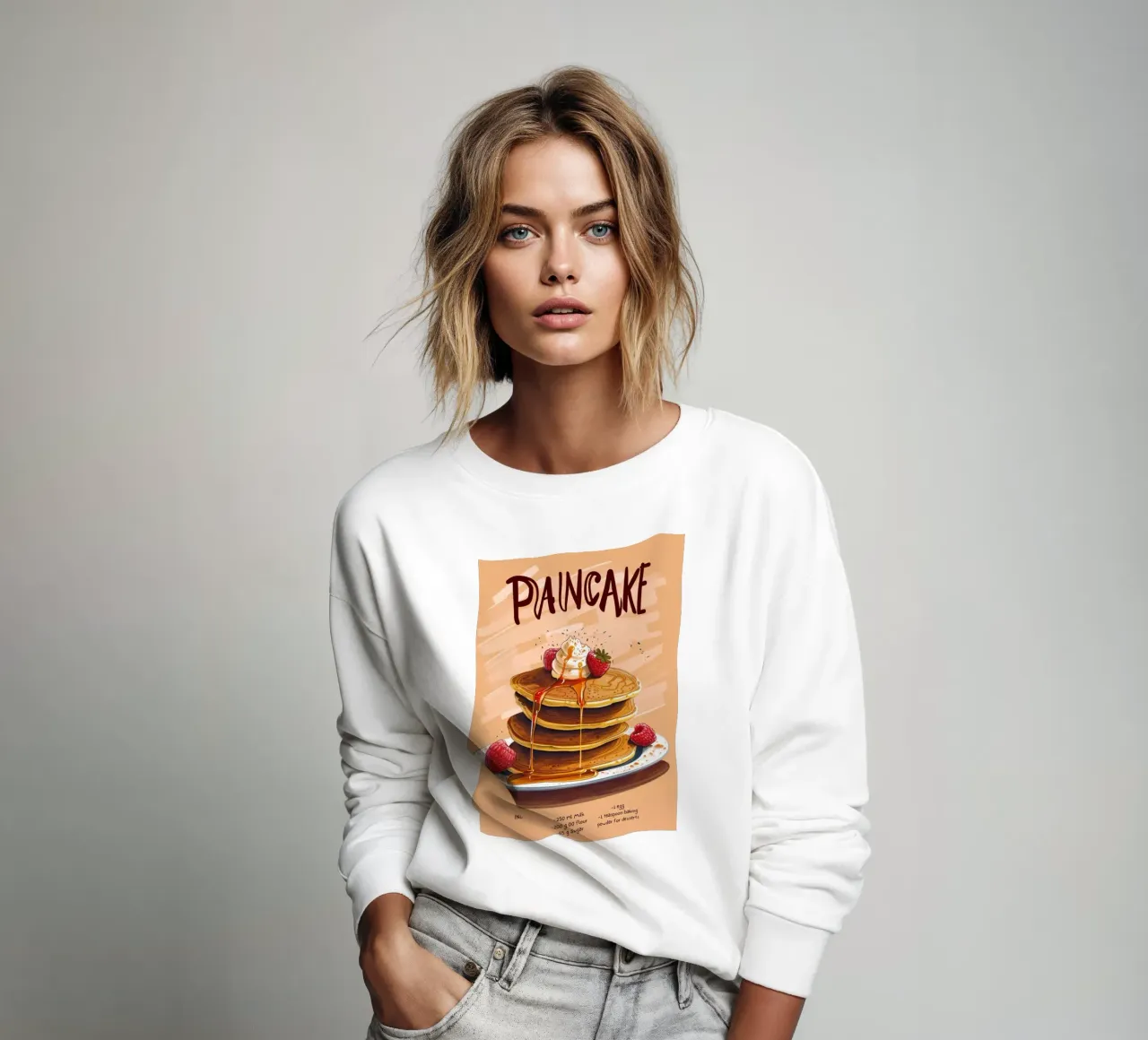 Poster da cucina con ricetta per pancake - Arte da parete per una deliziosa colazione felpa da NorwesClub