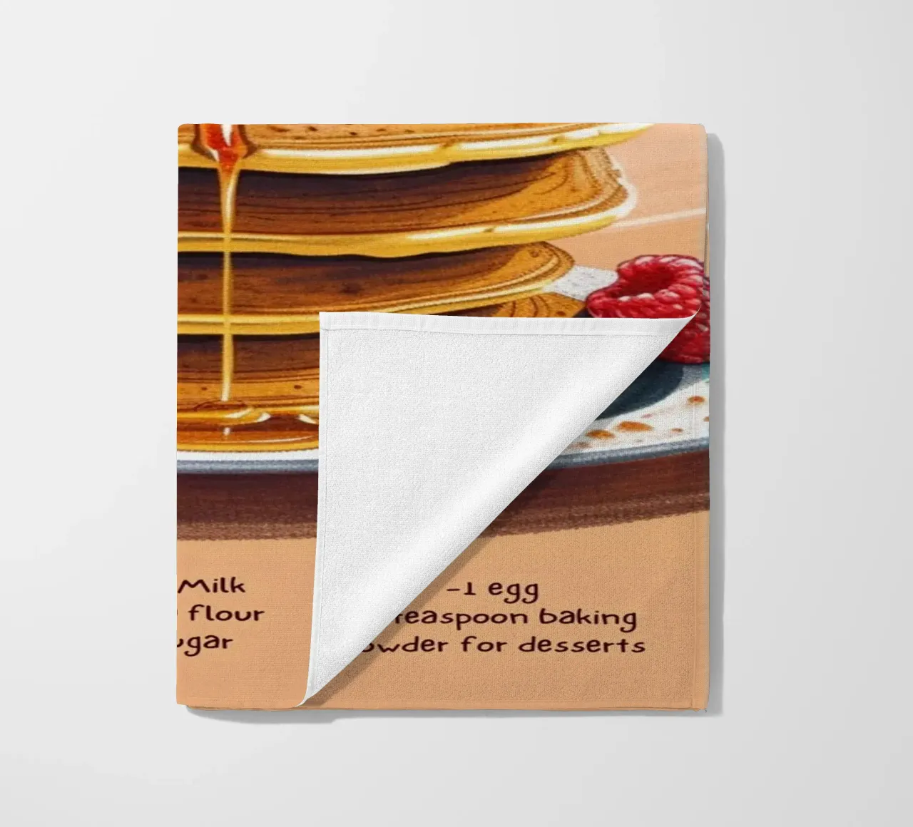 Poster da cucina con ricetta per pancake - Arte da parete per una deliziosa colazione telo mare da NorwesClub