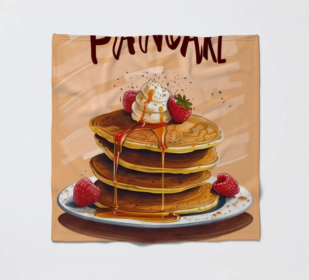 Poster da cucina con ricetta per pancake - Arte da parete per una deliziosa colazione coperta in pile da NorwesClub
