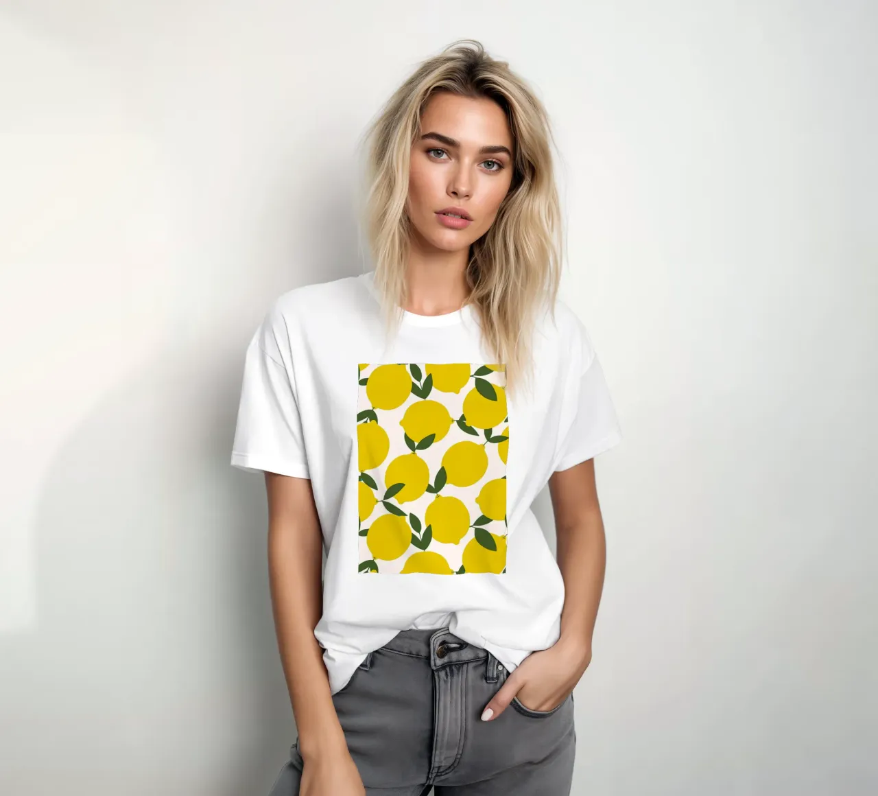 Poster con motivo a limone vibrante - arte murale botanica e vivace t-shirt da NorwesClub
