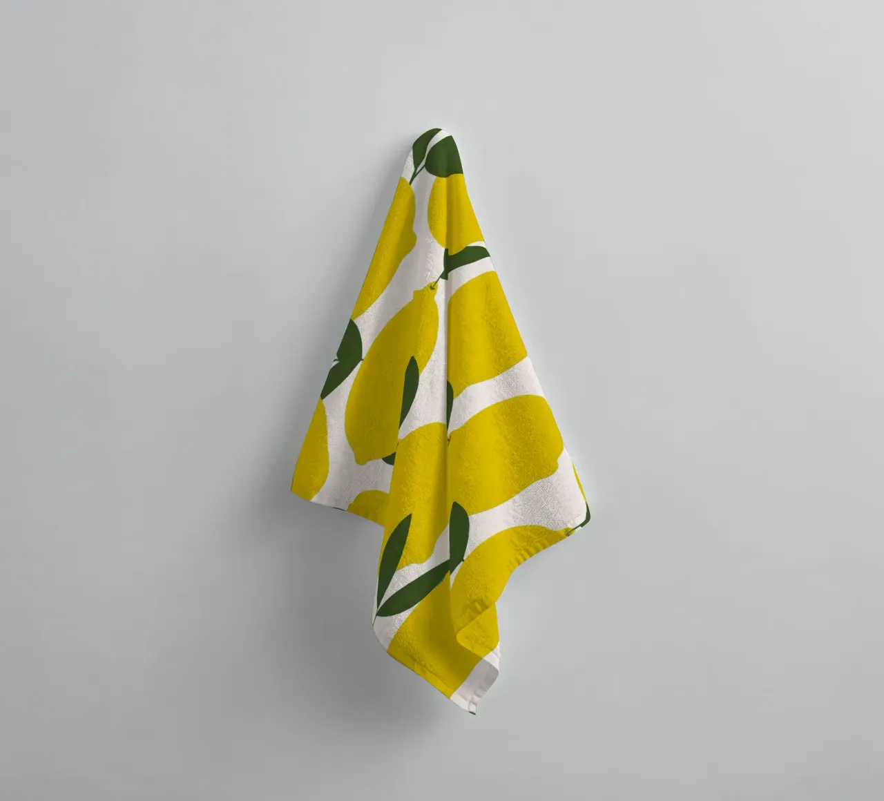 Vibrant Lemon Pattern Poster - Zesty Botanical Wall Art towel by NorwesClub