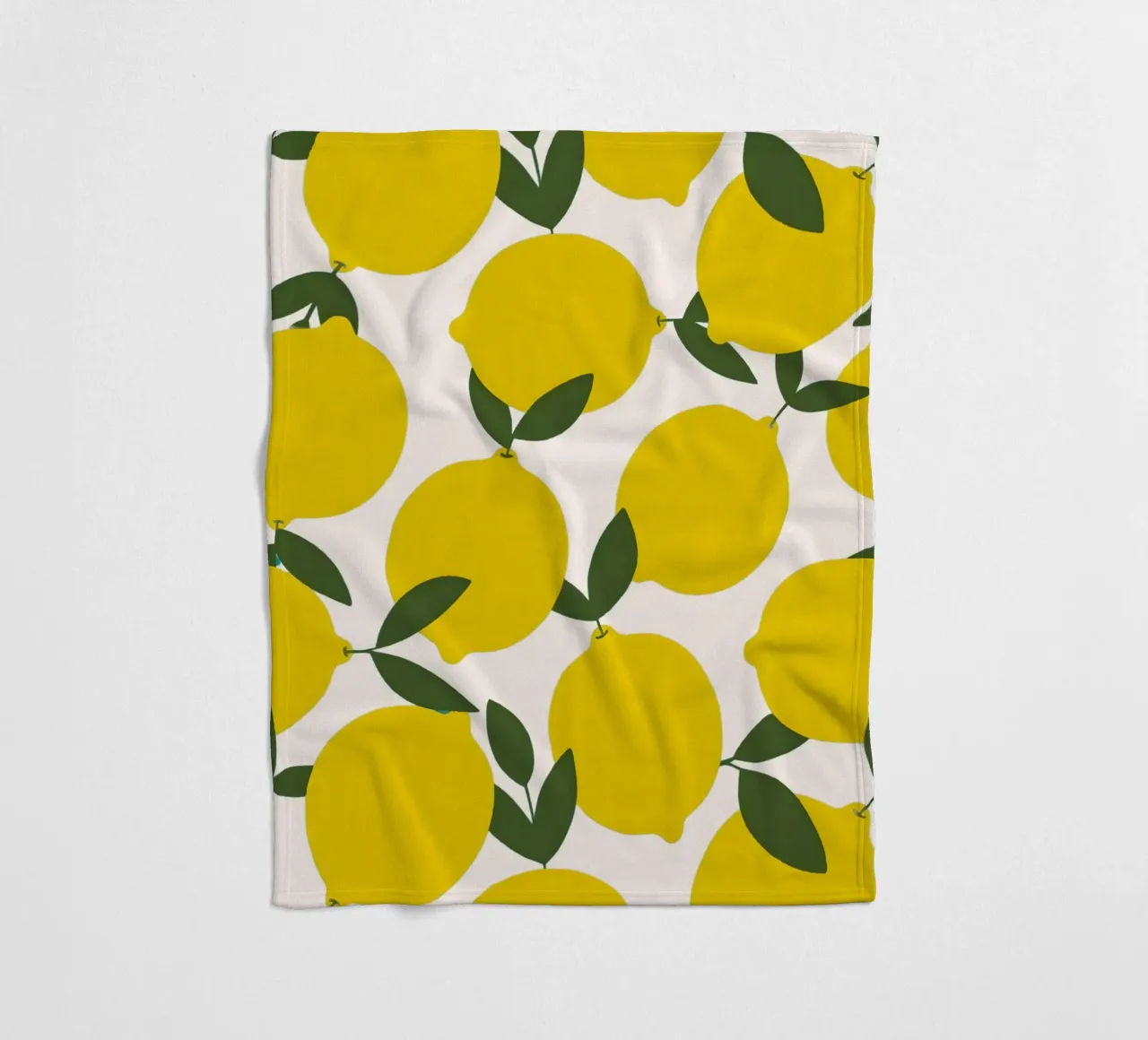 Vibrant Lemon Pattern Poster - Zesty Botanical Wall Art fleece blanket by NorwesClub