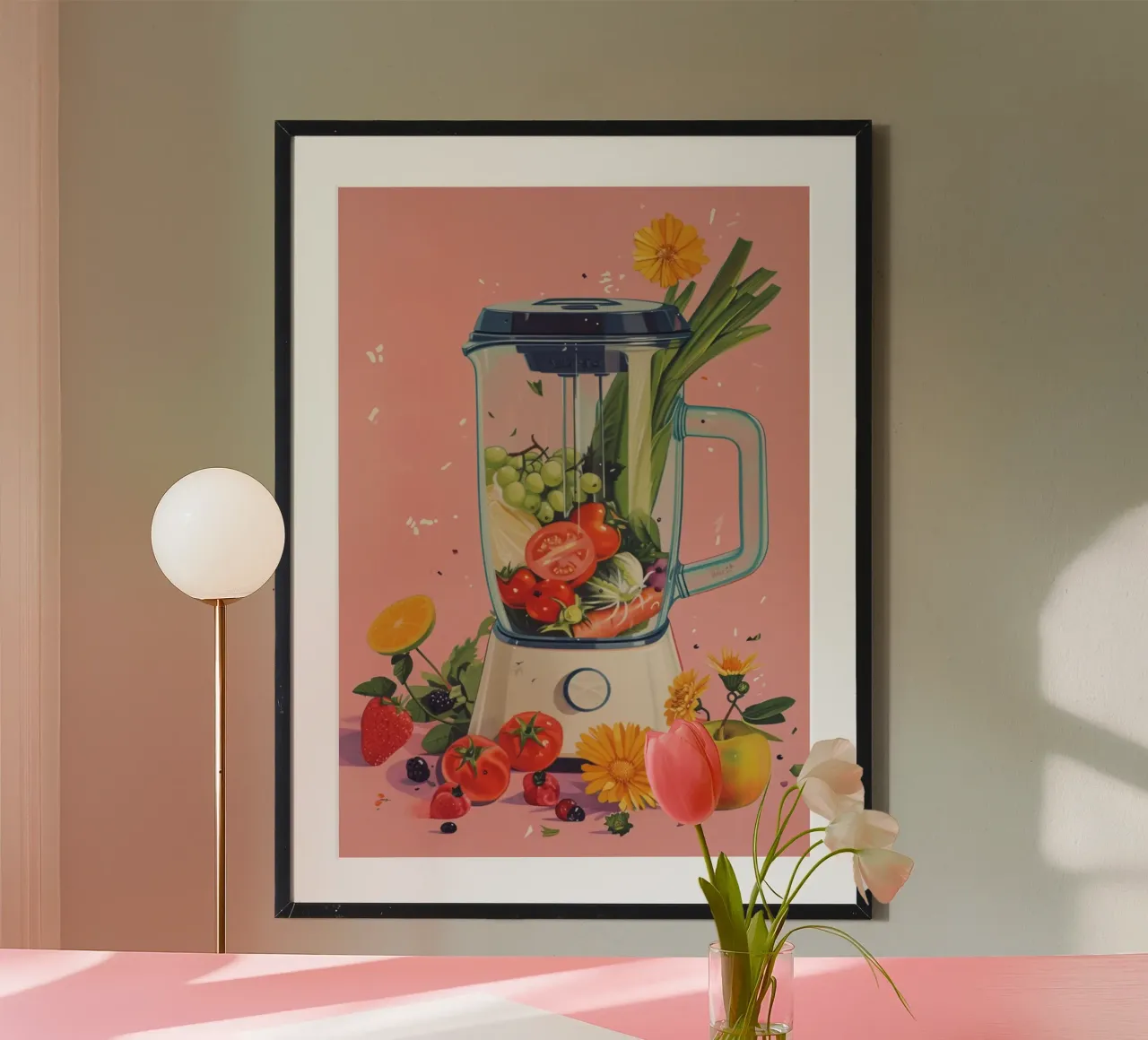 Gesunder Smoothie Mixer Kunstdruck - Lebendige Küchendekoration Poster von NorwesClub