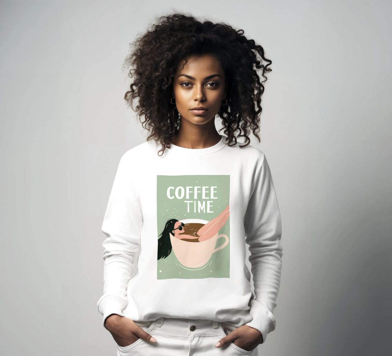 Stampa d'arte eccentrica "Coffee Time" - Divertente e rilassante per gli amanti del caffè felpa da NorwesClub