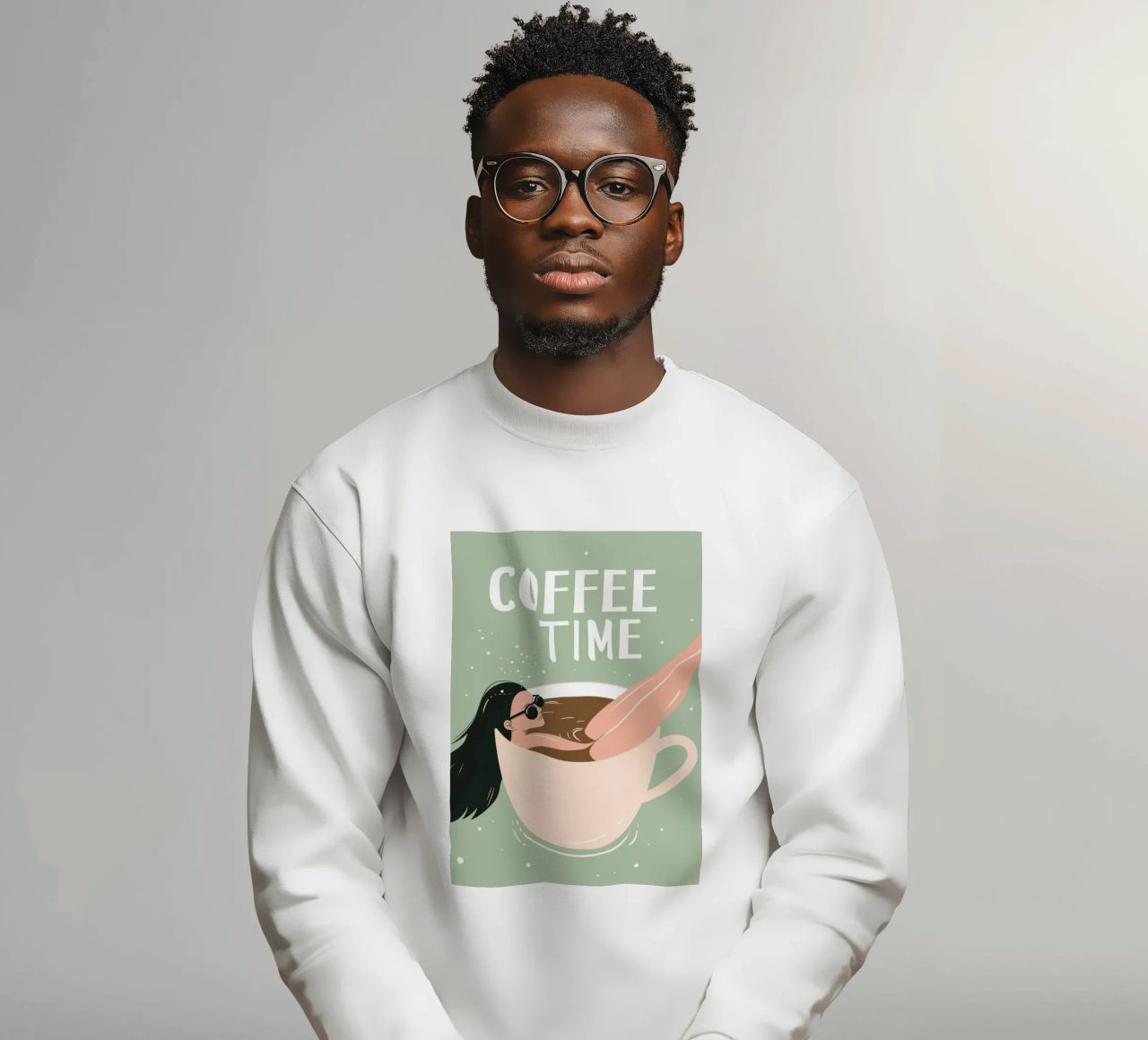 Stampa d'arte eccentrica "Coffee Time" - Divertente e rilassante per gli amanti del caffè felpa da NorwesClub