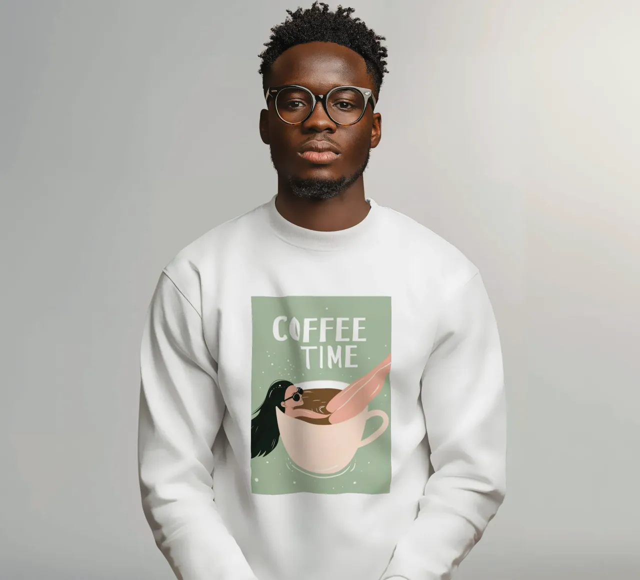 "Coffee Time" Skurriler Kunstdruck - Spaß & Entspannung für Kaffee-Liebhaber Sweatshirt von NorwesClub