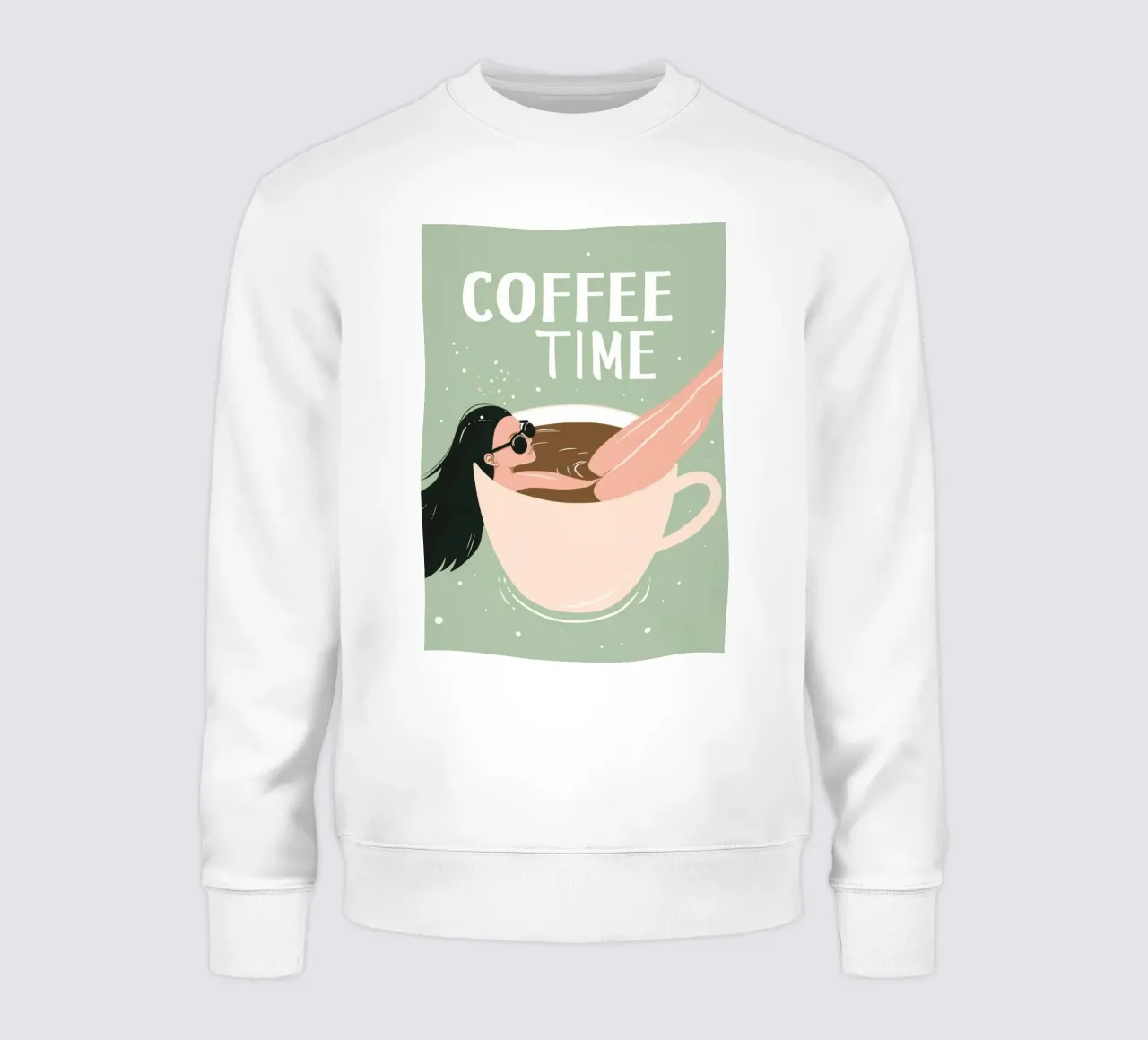 "Coffee Time" Skurriler Kunstdruck - Spaß & Entspannung für Kaffee-Liebhaber Sweatshirt von NorwesClub