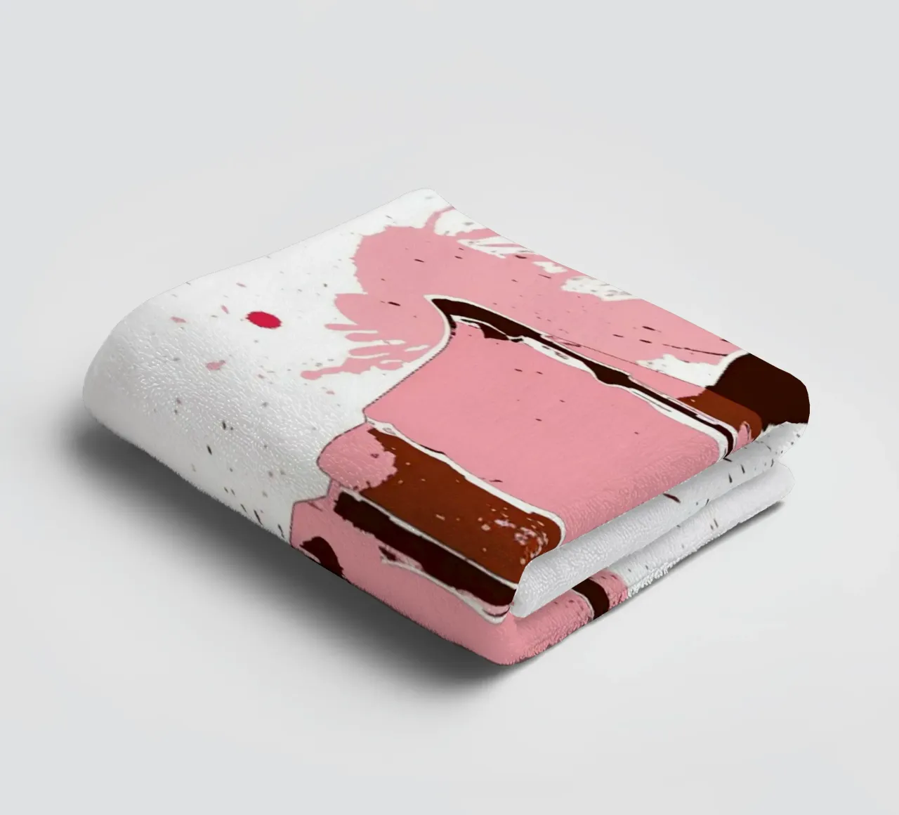 Pink Moka Pot Splash Art Poster - Modern Coffee Kitchen Deco towel by NorwesClub
