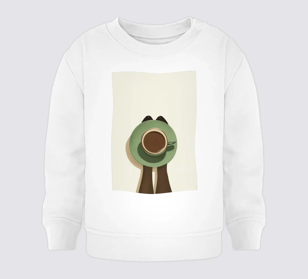 Tazza di caffè sopraelevata Arte minimalista - Poster rituale del mattino felpa neonato da NorwesClub