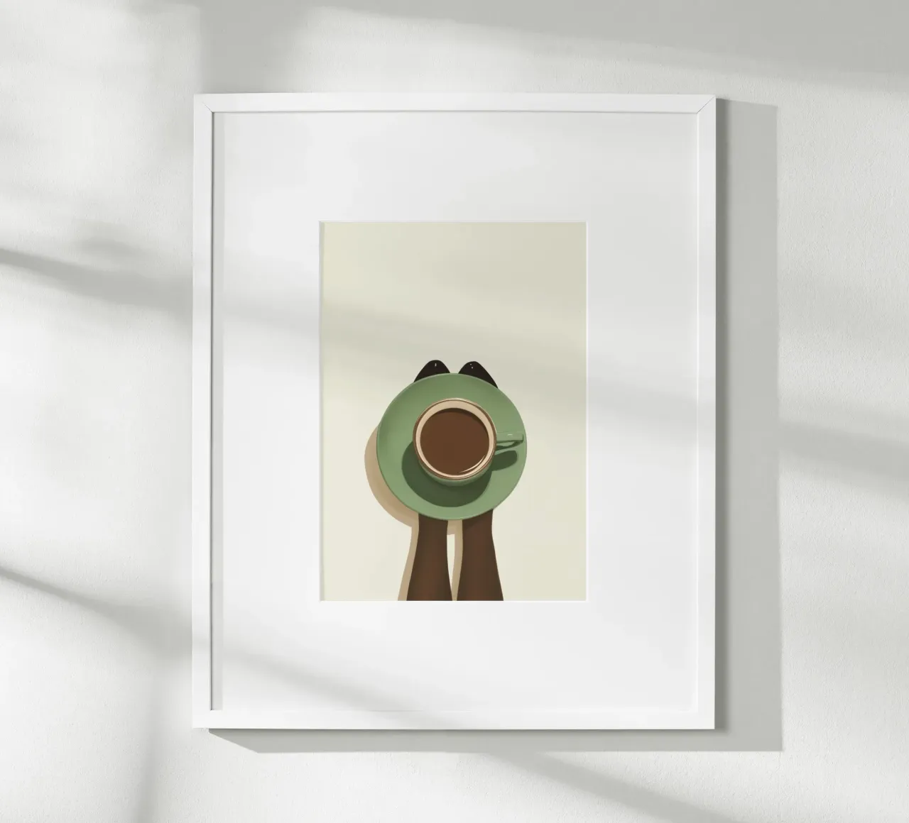 Tazza di caffè sopraelevata Arte minimalista - Poster rituale del mattino carta hahnemühle da NorwesClub
