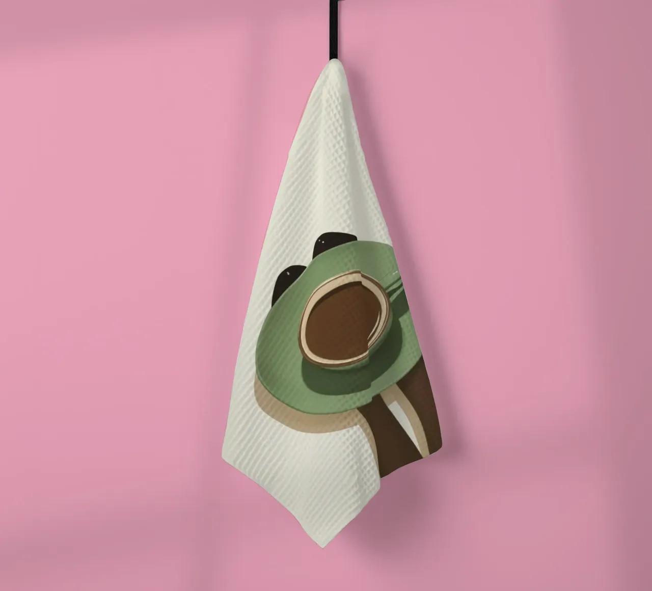 Tazza di caffè sopraelevata Arte minimalista - Poster rituale del mattino canovaccio da cucina da NorwesClub