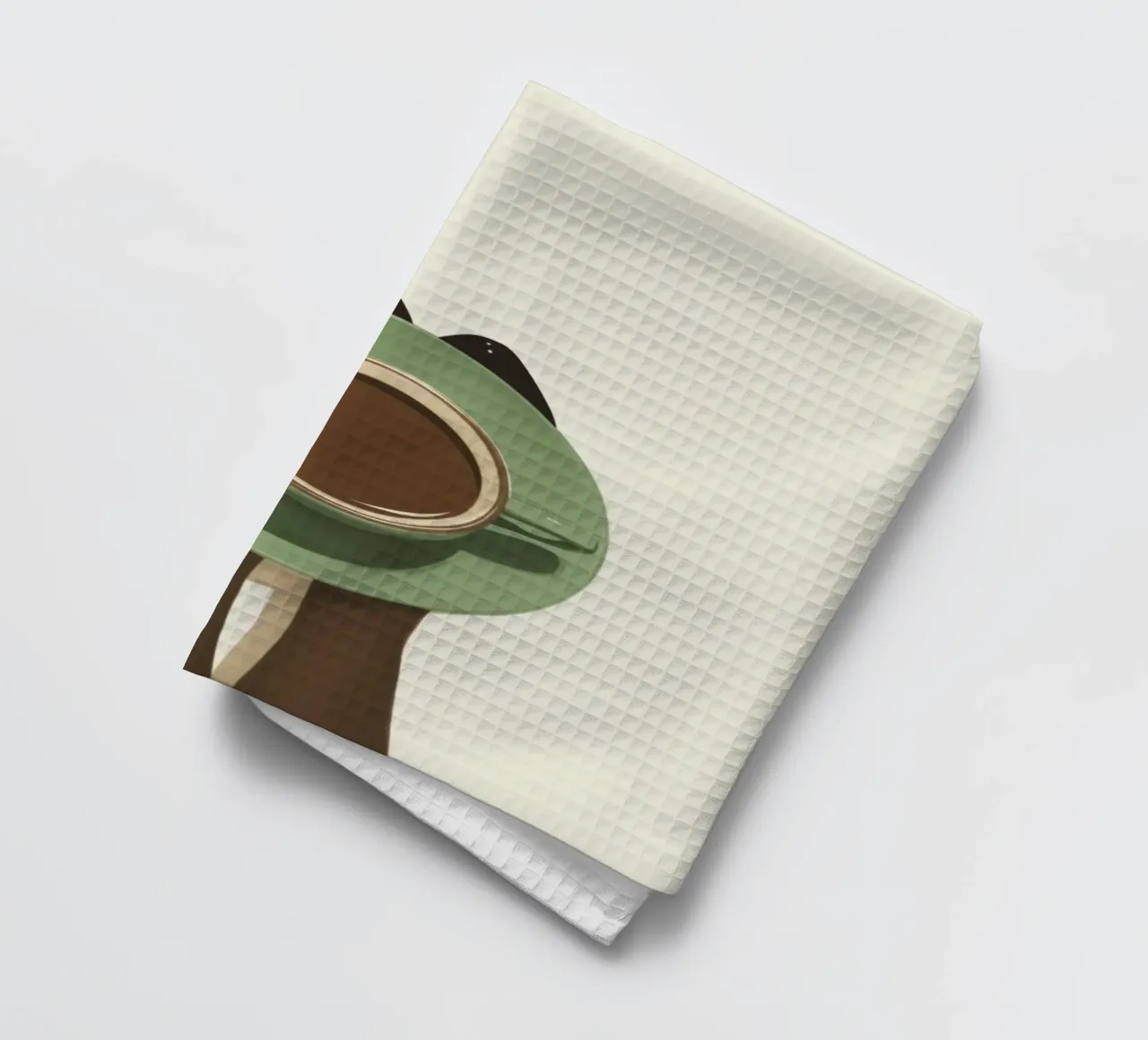 Tazza di caffè sopraelevata Arte minimalista - Poster rituale del mattino canovaccio da cucina da NorwesClub