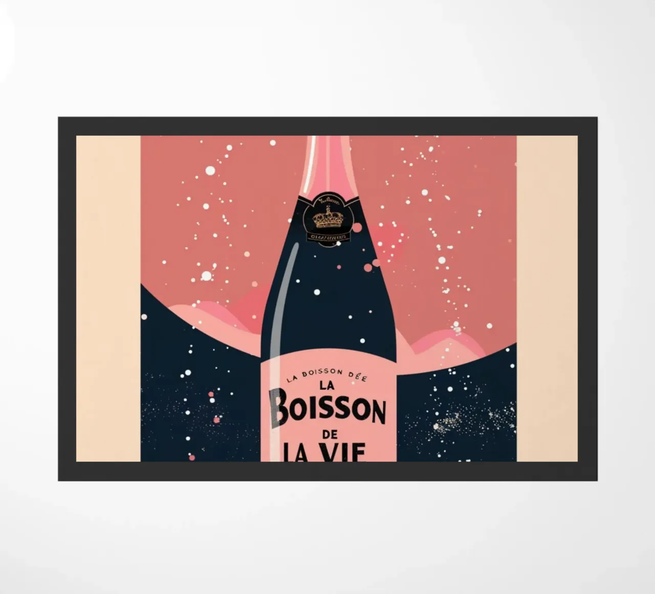 Poster per champagne "La Boisson De La Vie" - Retro Rosé Art Pri zerbino da NorwesClub