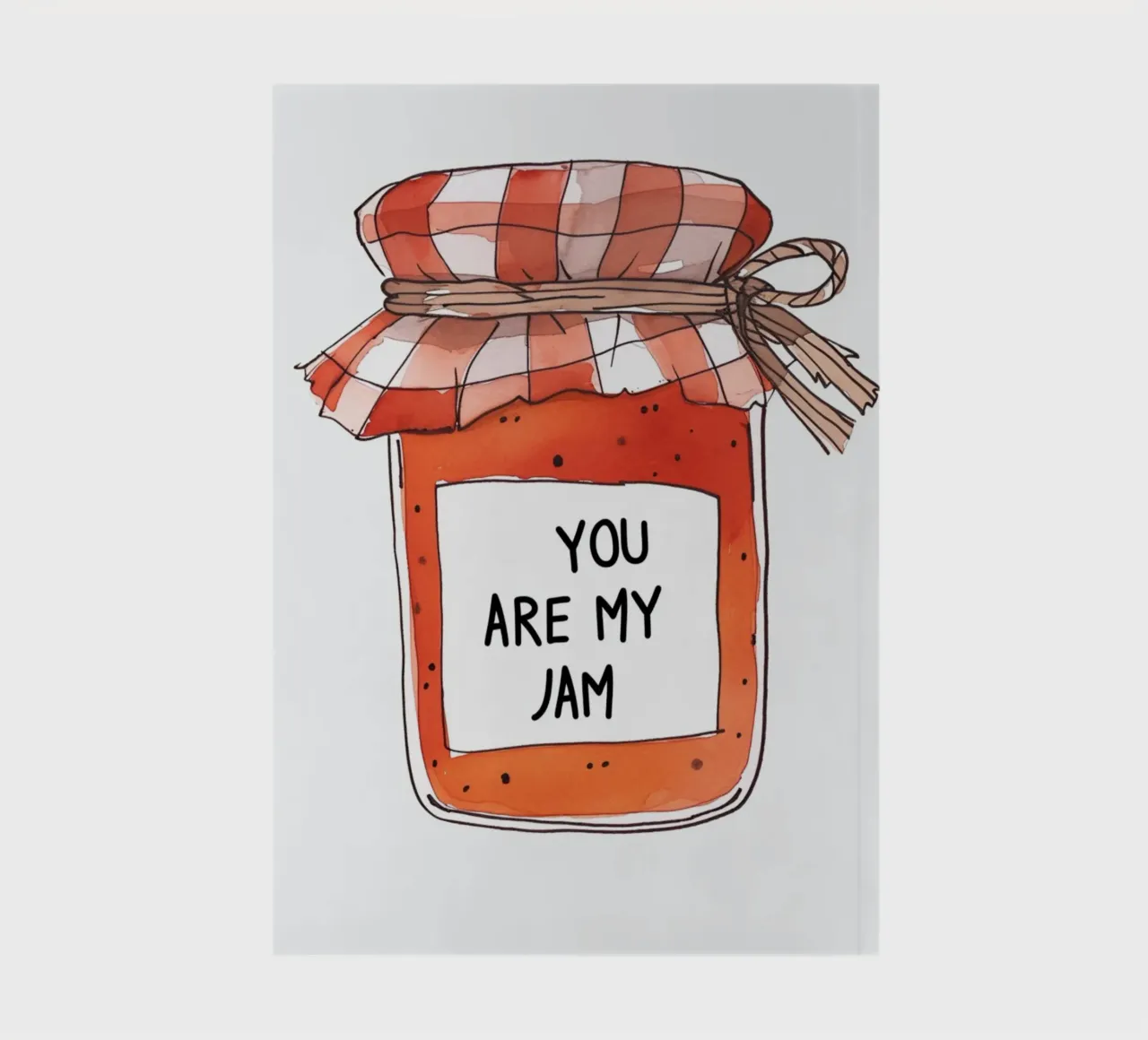"You Are My Jam" Watercolor Art Print - Sweet & Quirky Gift notebook by NorwesClub