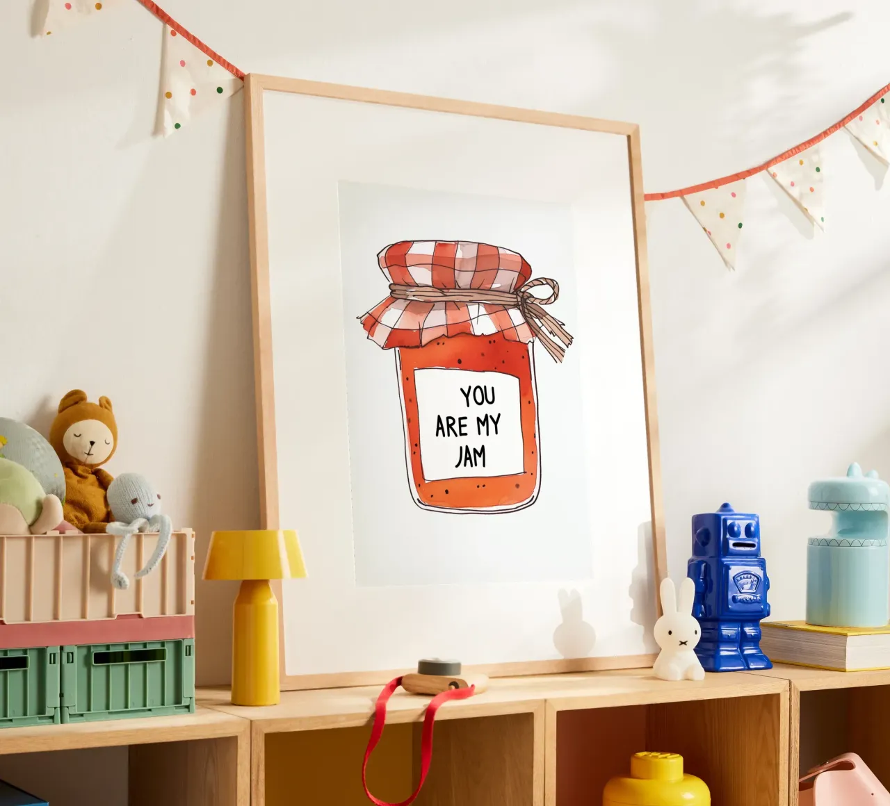 "You Are My Jam" aquarel kunstdruk - lief en eigenzinnig cadeau poster met kunststof frame van NorwesClub