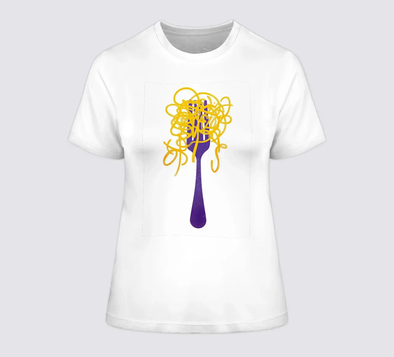 "Iss Spaghetti, um dein Bedauern zu vergessen" Lustige Nudelkunst Frauen T-Shirt von NorwesClub