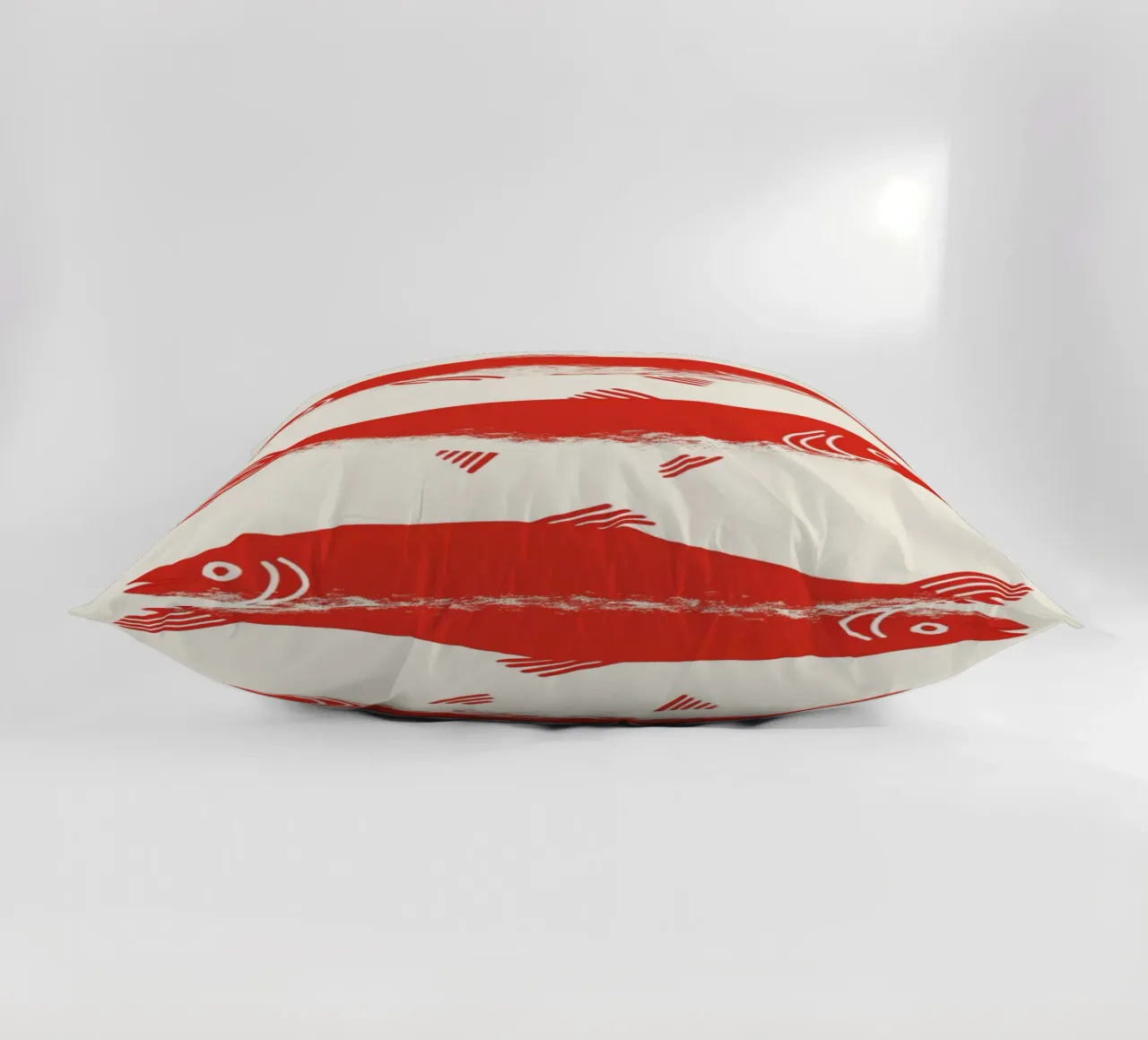 Poster pop art con le sardine rosse - Decorazione originale per la cucina a base di frutti di mare cuscino da NorwesClub