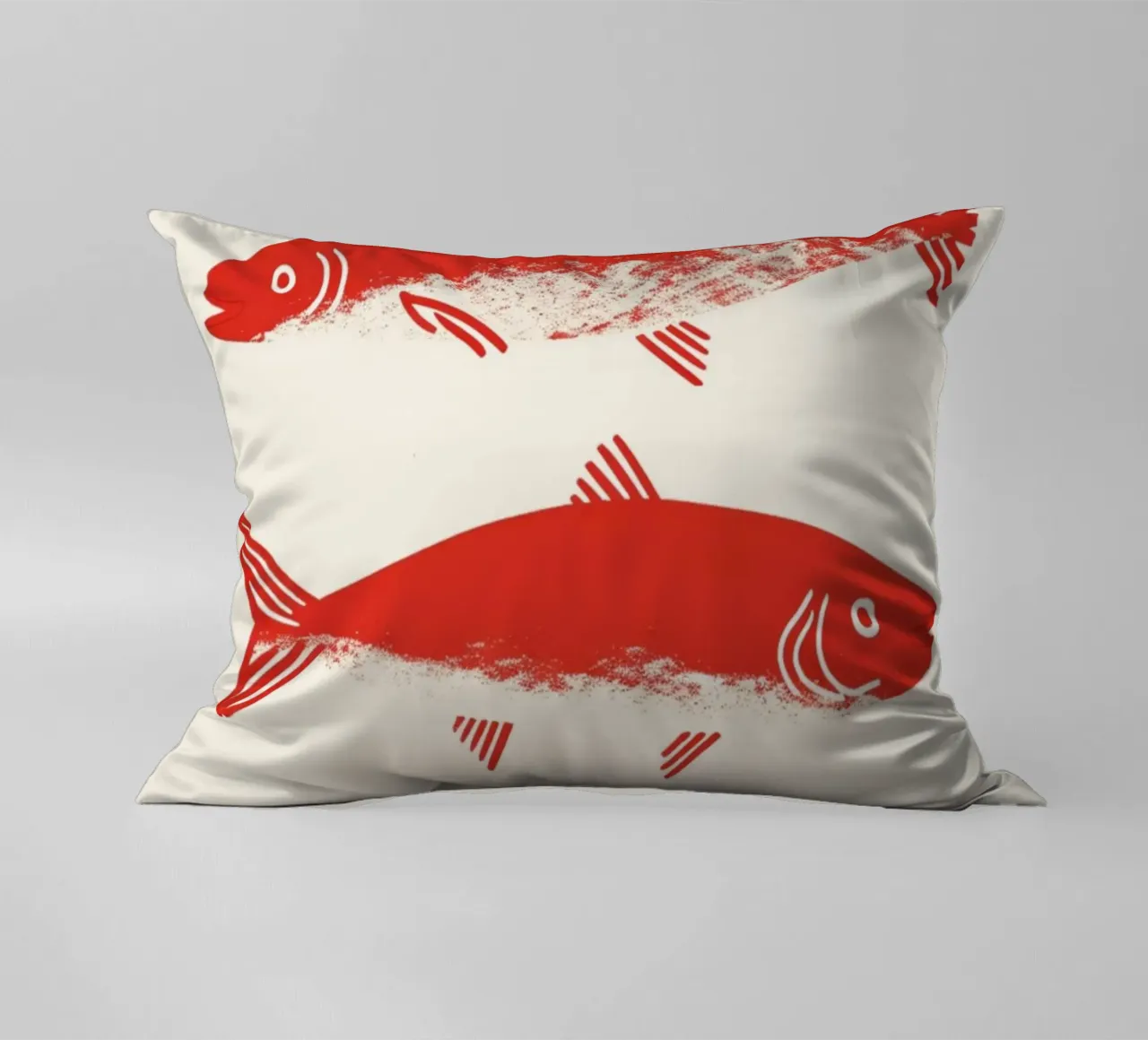 Poster pop art con le sardine rosse - Decorazione originale per la cucina a base di frutti di mare cuscino da NorwesClub