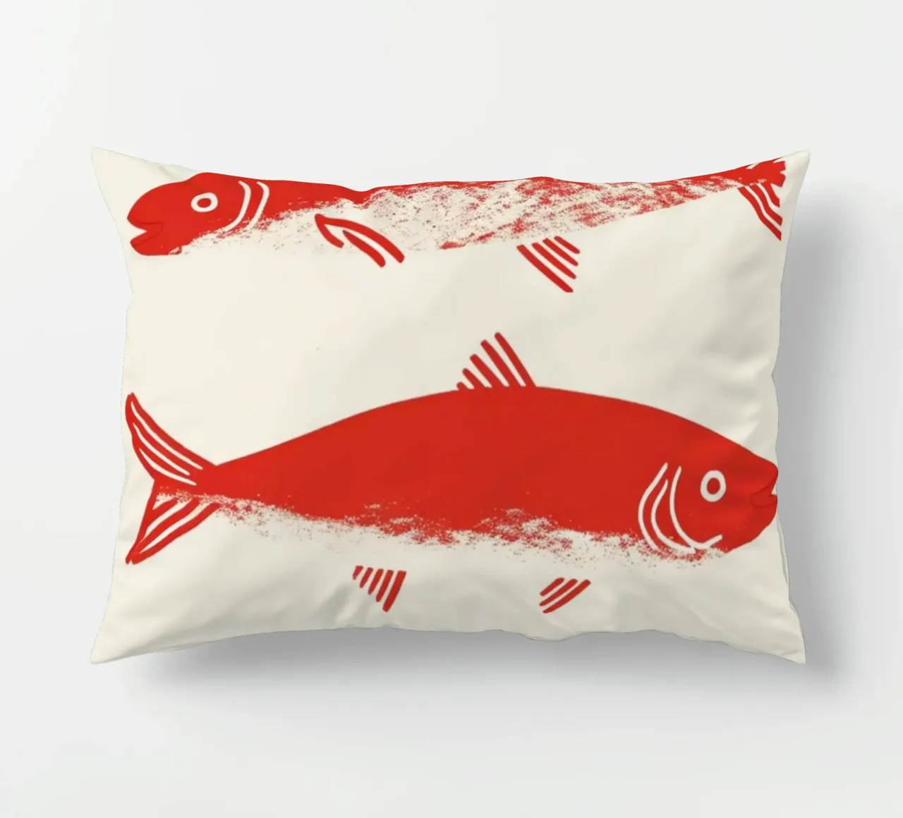 Poster pop art con le sardine rosse - Decorazione originale per la cucina a base di frutti di mare cuscino da NorwesClub