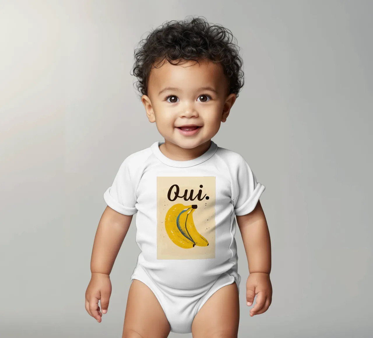 "Oui. Poster Pop Art Banana - Decorazione francese per la cucina body neonato maniche corte da NorwesClub