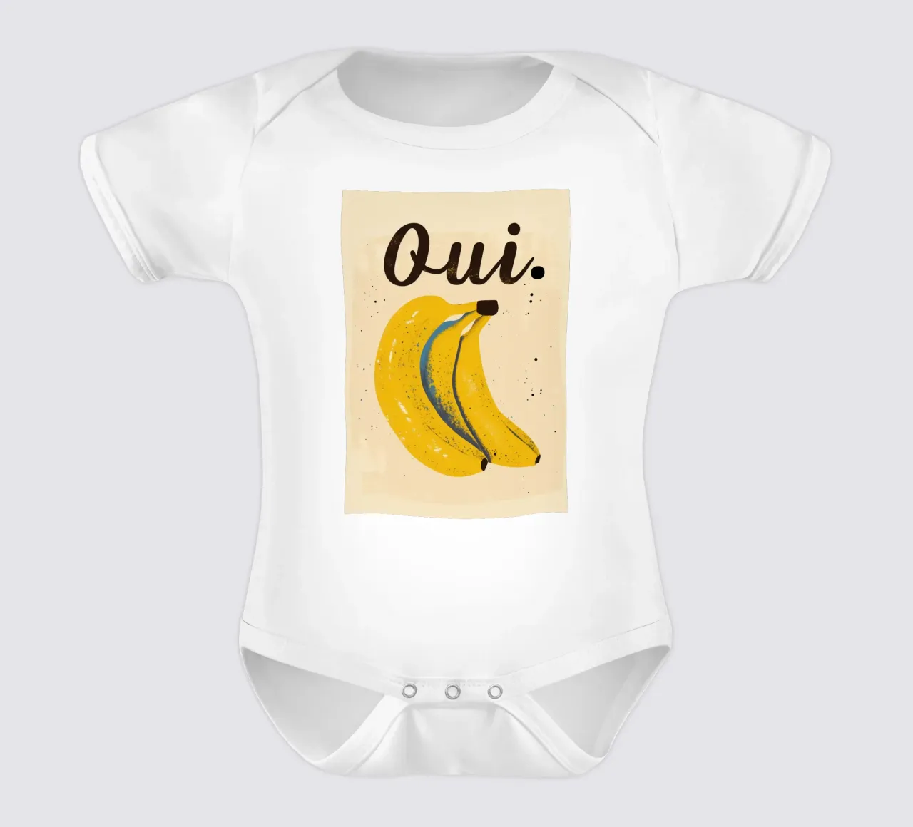 "Oui. Poster Pop Art Banana - Decorazione francese per la cucina body neonato maniche corte da NorwesClub