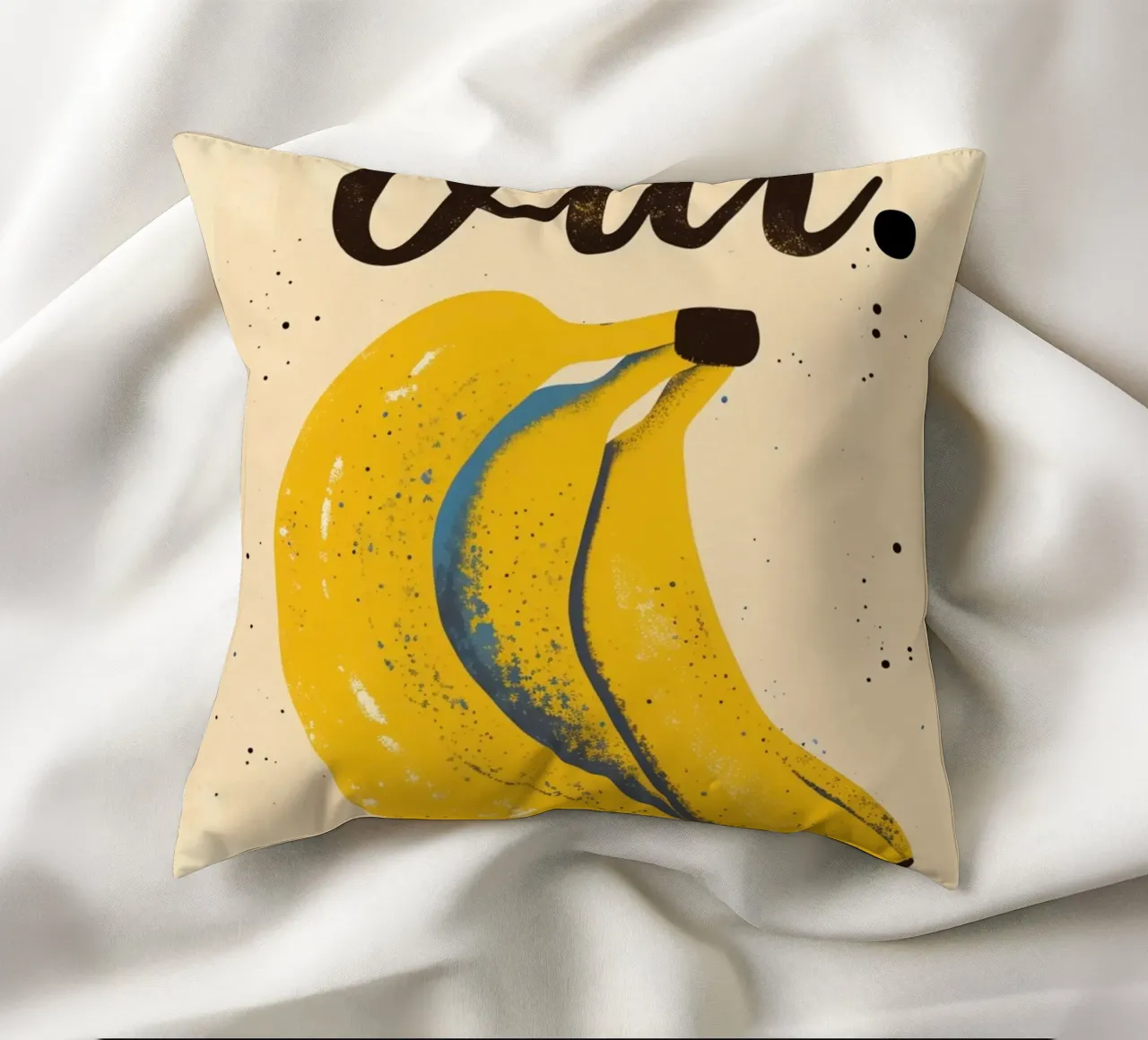 "Oui. Poster Pop Art Banana - Decorazione francese per la cucina cuscino da NorwesClub
