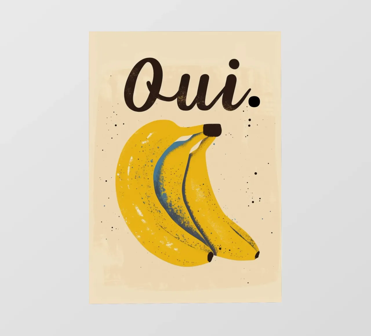 "Oui. Poster Pop Art Banana - Decorazione francese per la cucina pellicola backlit da NorwesClub