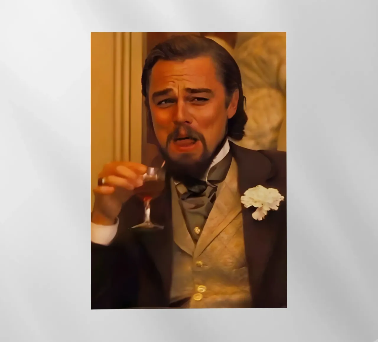 Leonardo Dicaprio Meme pellicola backlit da Low poly art