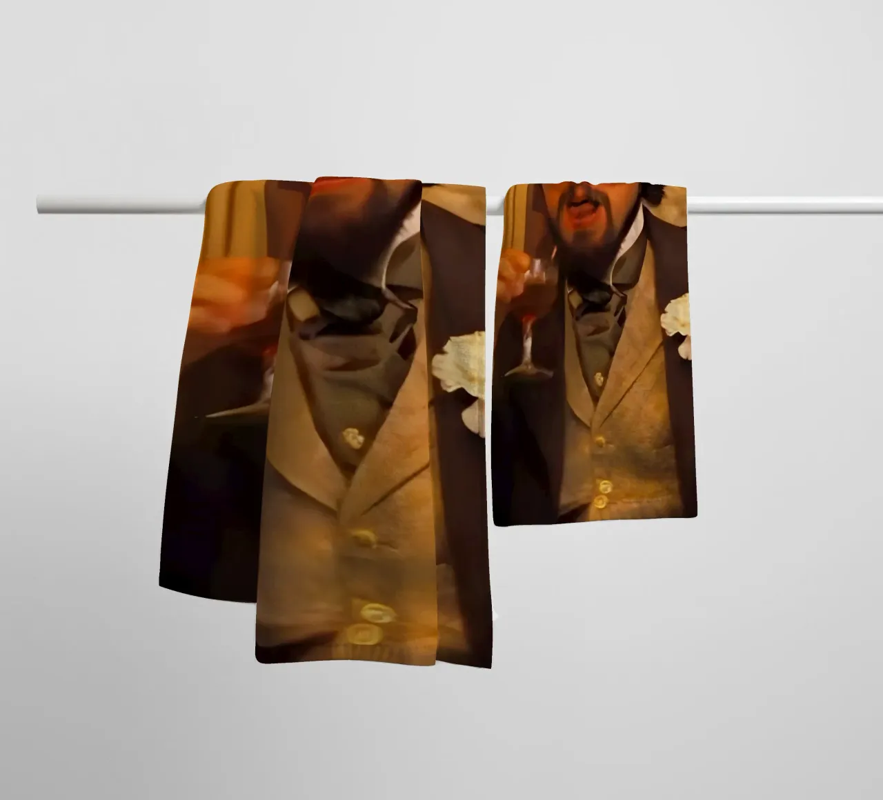 Leonardo Dicaprio Meme asciugamano da bagno da Low poly art