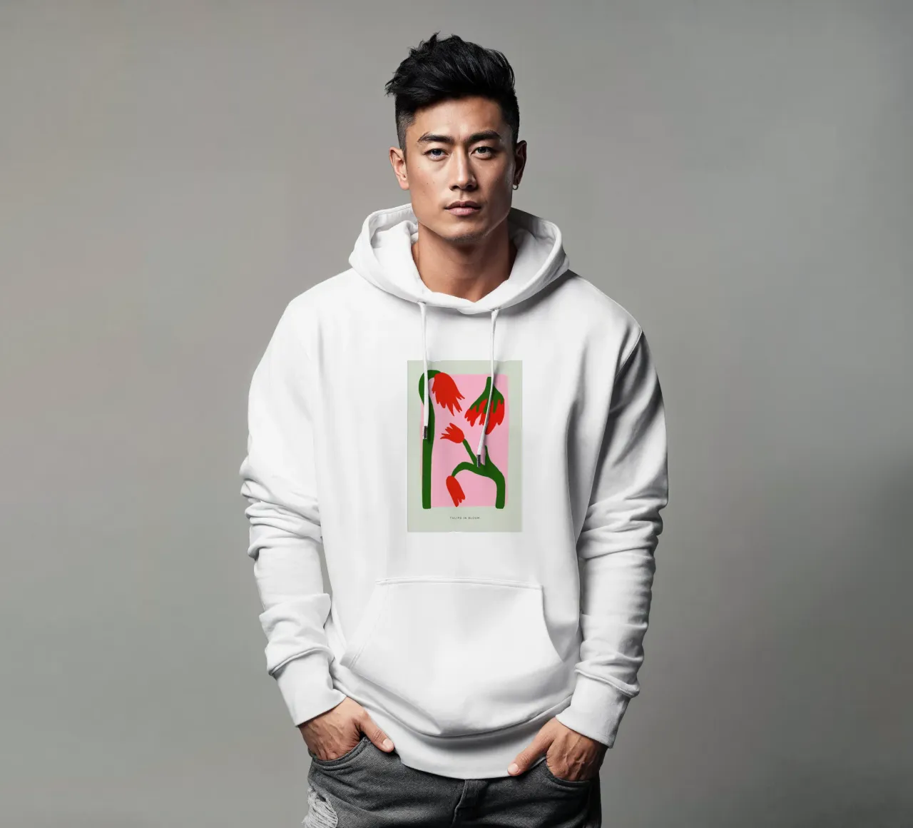 Tulips In Bloom felpa con cappuccio da Studio One