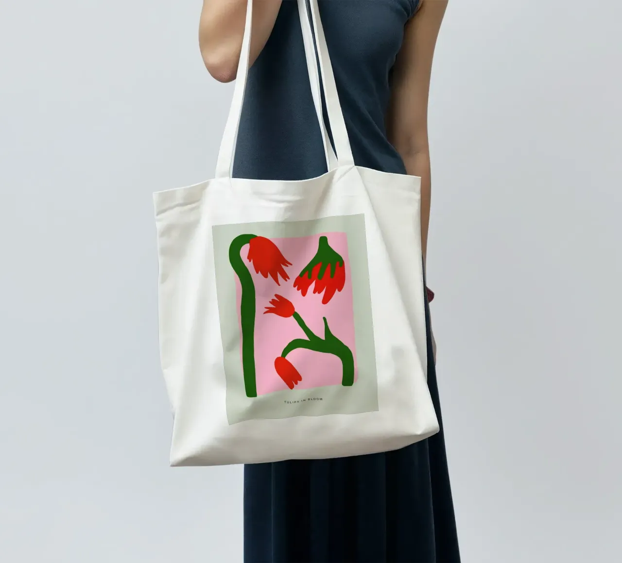Tulips In Bloom borsa in juta da Studio One