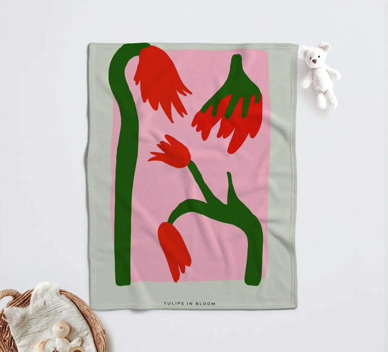 Tulips In Bloom coperta in pile da Studio One